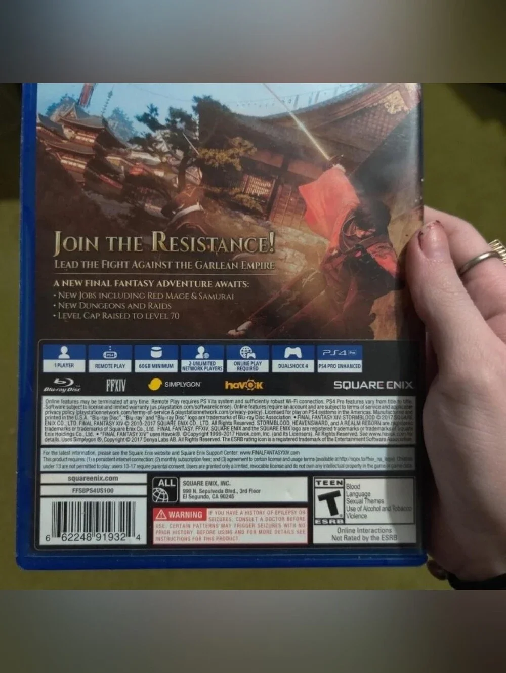 Final Fantasy XIV: Stormblood Expansion Pack (Sony PlayStation 4, 2017)